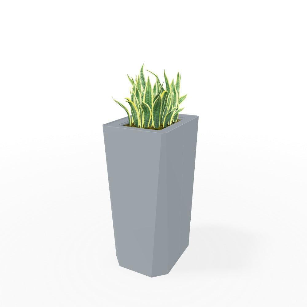 Kasta Indoor High Painted Steel Rectangular Planter, 14" W x 18" D x 33-1/4" H