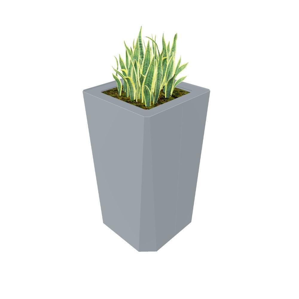 Kasta Indoor High Painted Steel Square Planter, 18" W x 18" D x 33-1/4" H