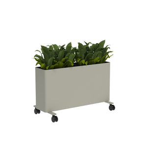KASKAD® CASTERS Indoor Painted Steel Rectangular Planter, 36" W x 18" D x 22-1/4" H