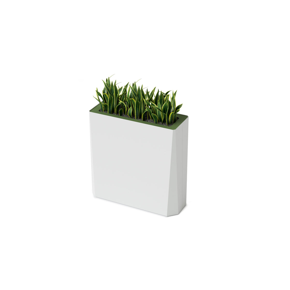 Kasta Indoor High Painted Steel Wide Rectangular Planter, 32" W x 12" D x 28-1/4" H