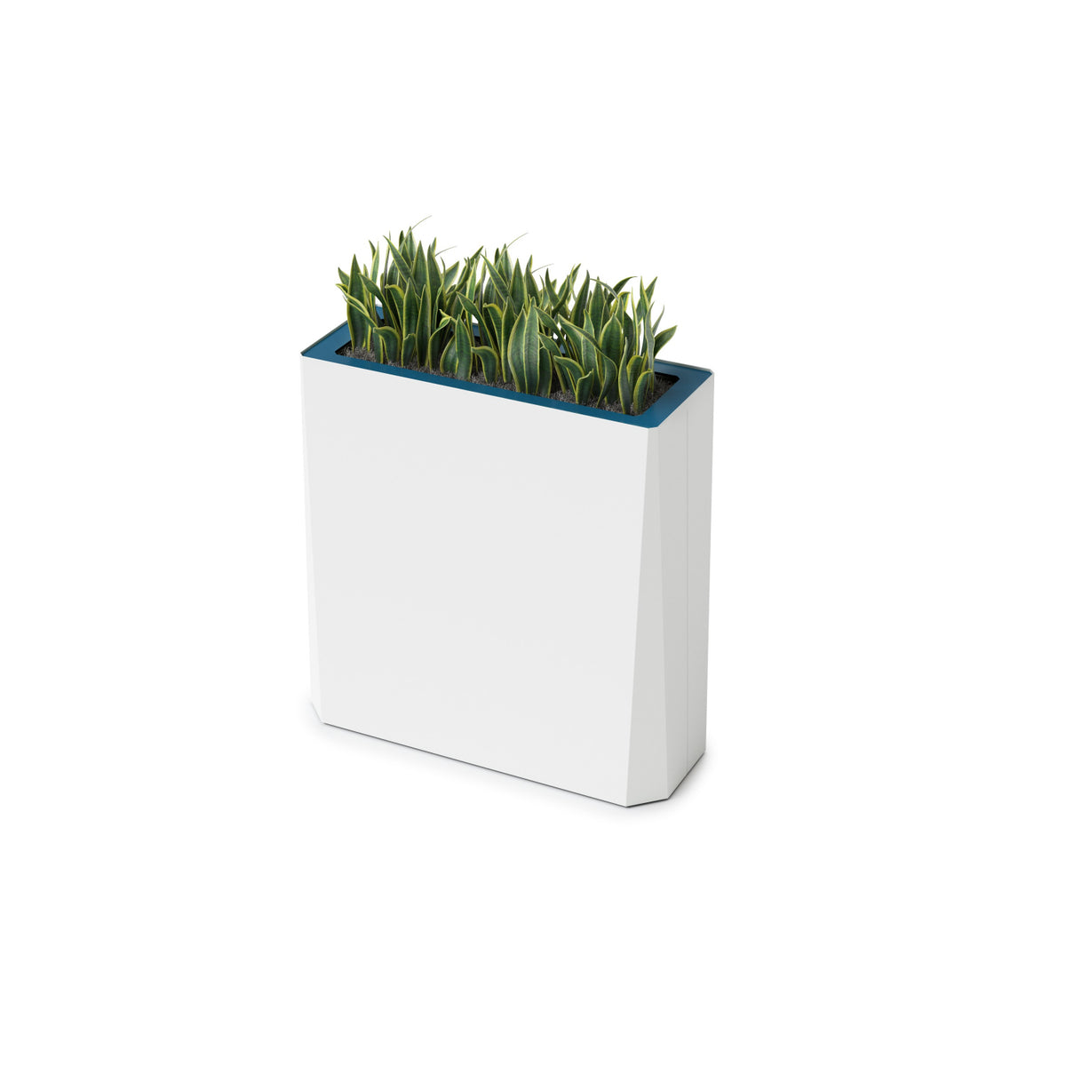 Kasta Indoor High Painted Steel Wide Rectangular Planter, 36"W x 14" D x 33-1/4" H