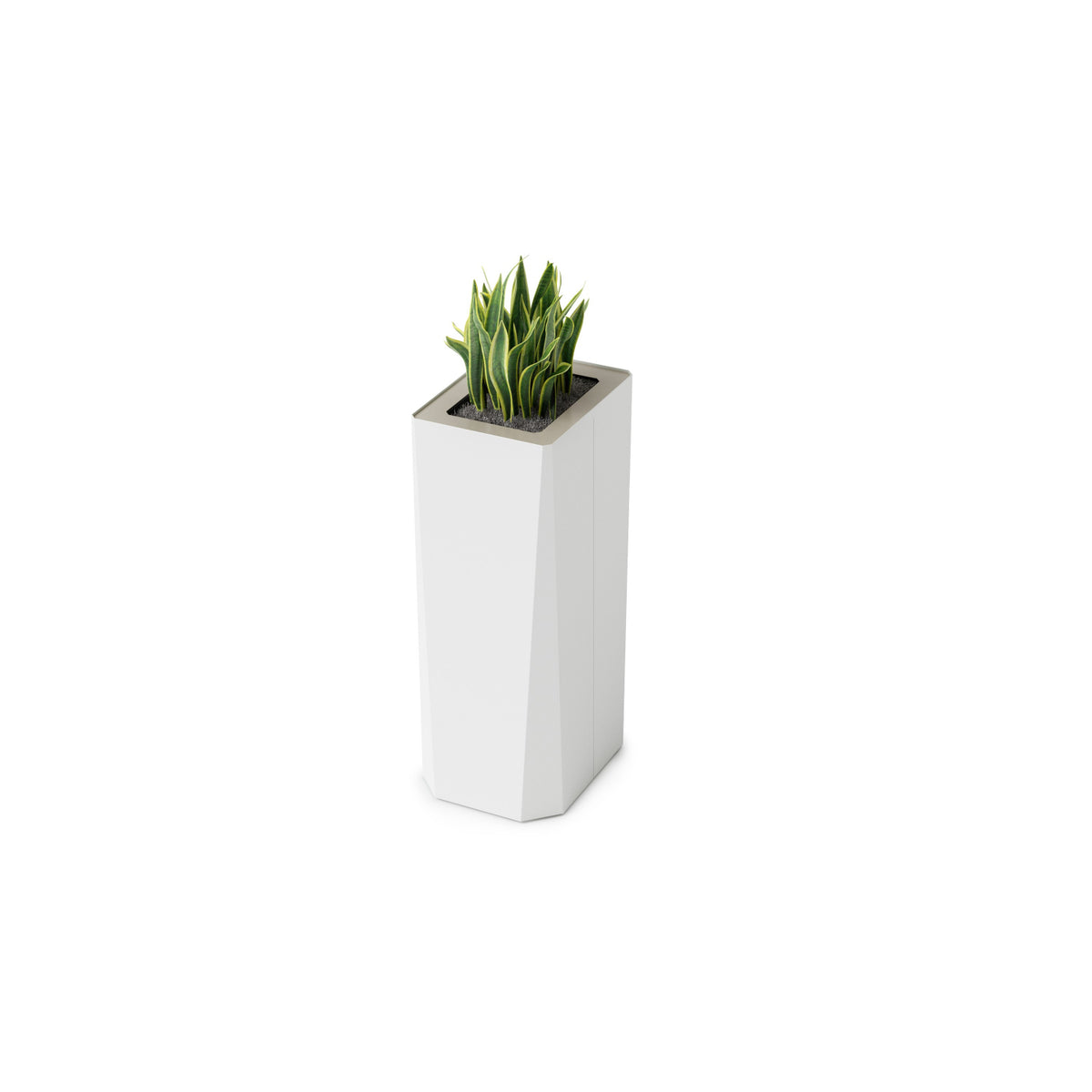 Kasta Indoor High Painted Steel Rectangular Planter, 14" W x 18" D x 33-1/4" H