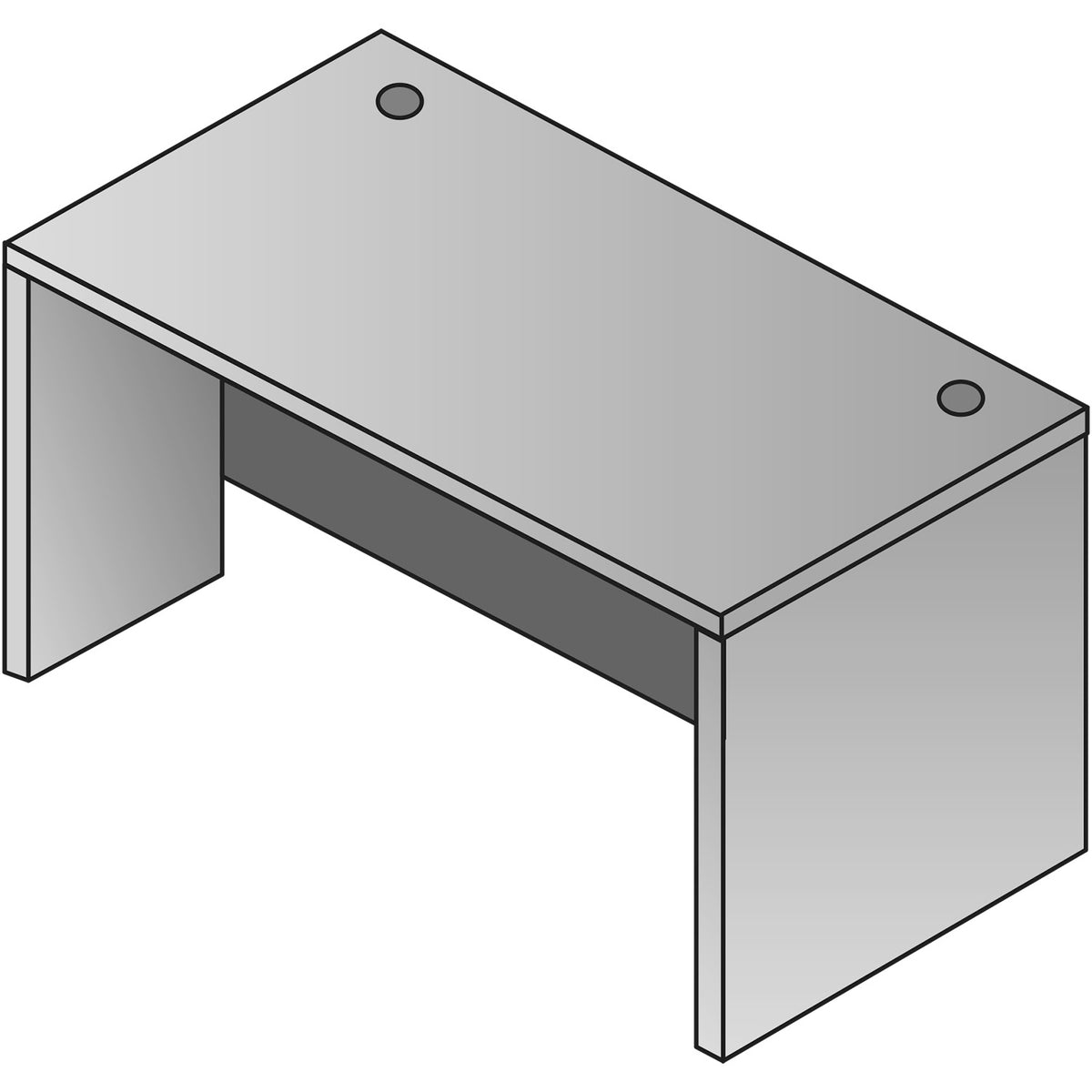 Lodi Desk Shell, 66" x 30" x 29" H