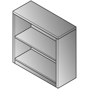 Lodi 2-Shelf Bookcase, 30" x 12" x 29" H