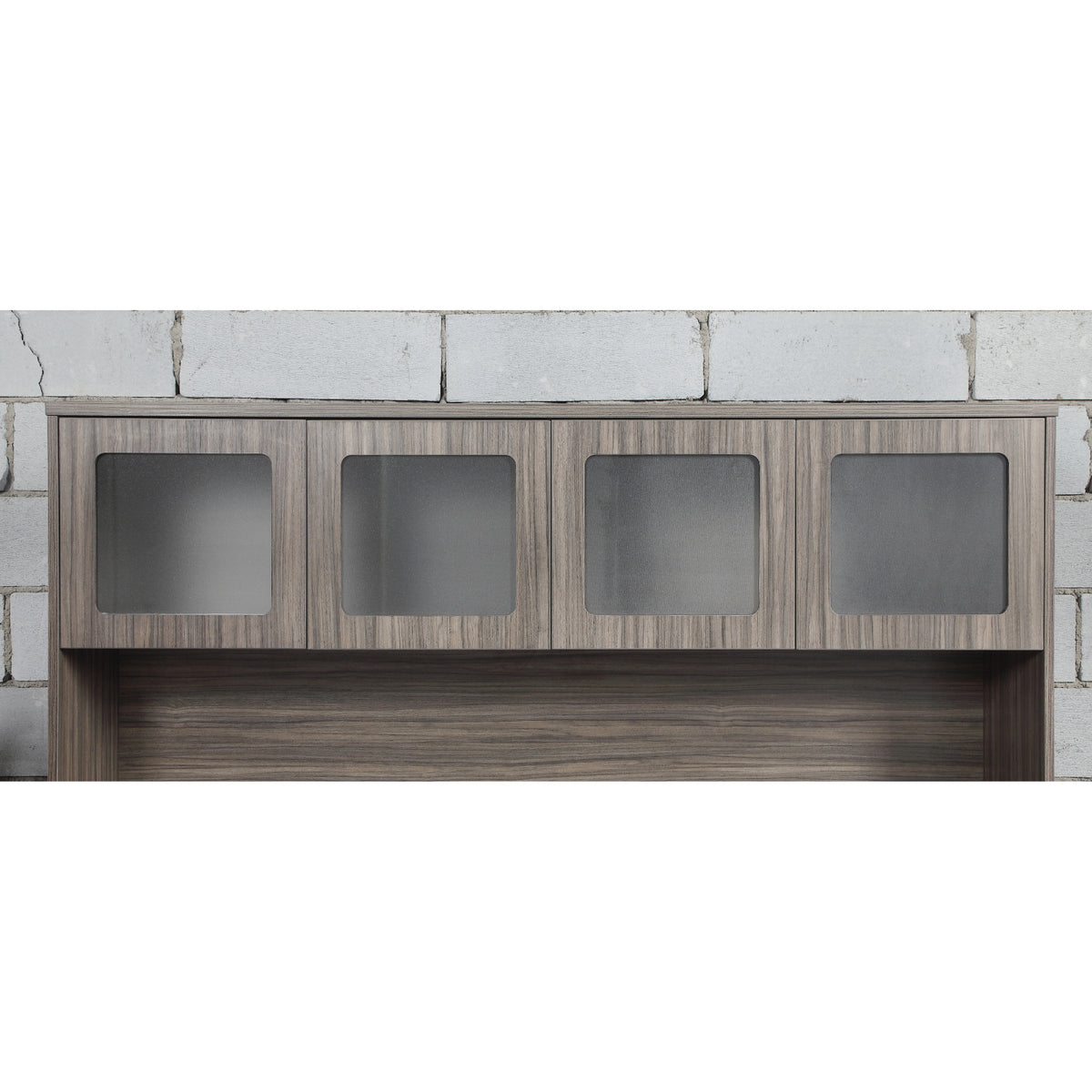 Lodi Overhead With Wood/Glass Doors, 71" x 14" x 36" H