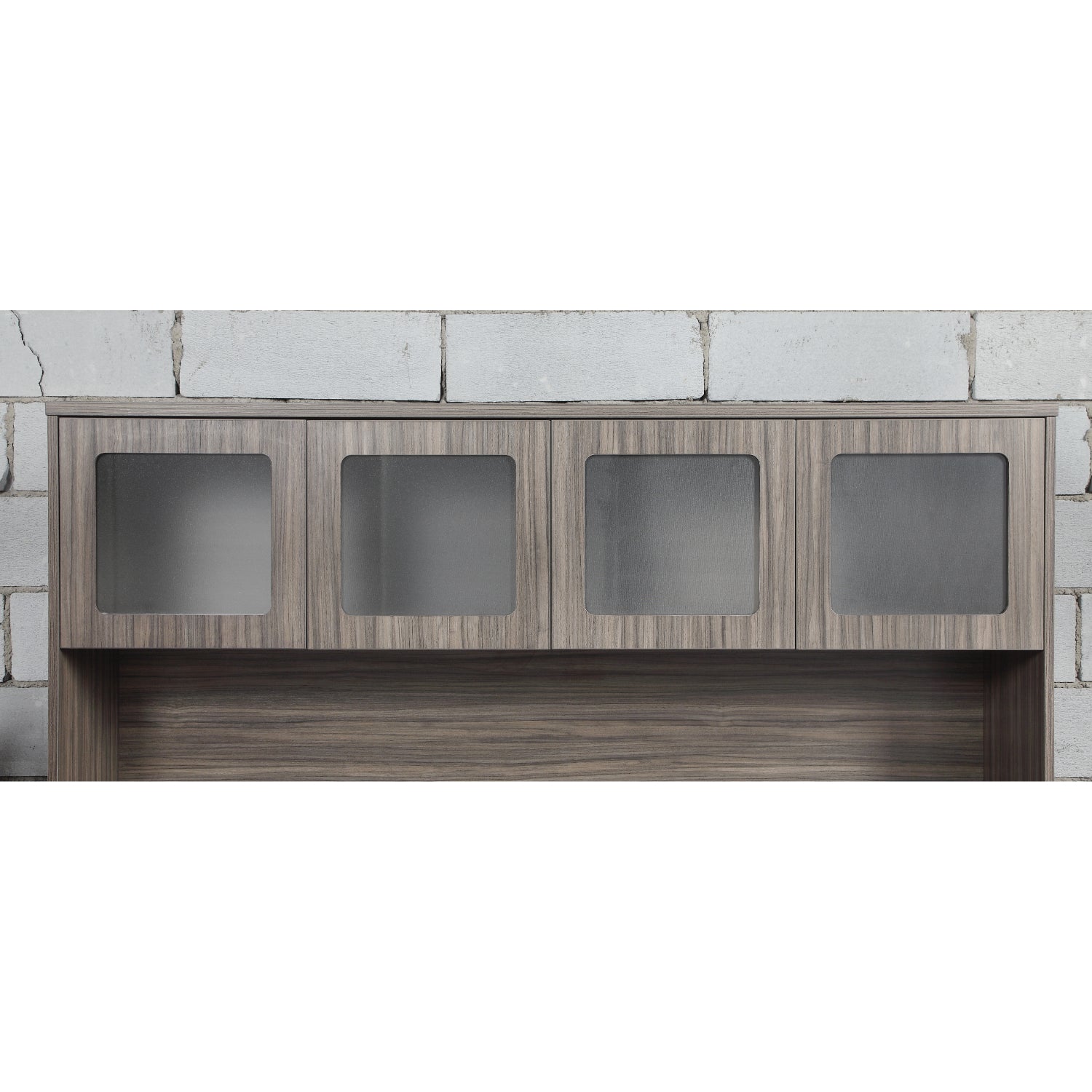 Lodi Overhead With Wood/Glass Doors, 71" x 14" x 36" H