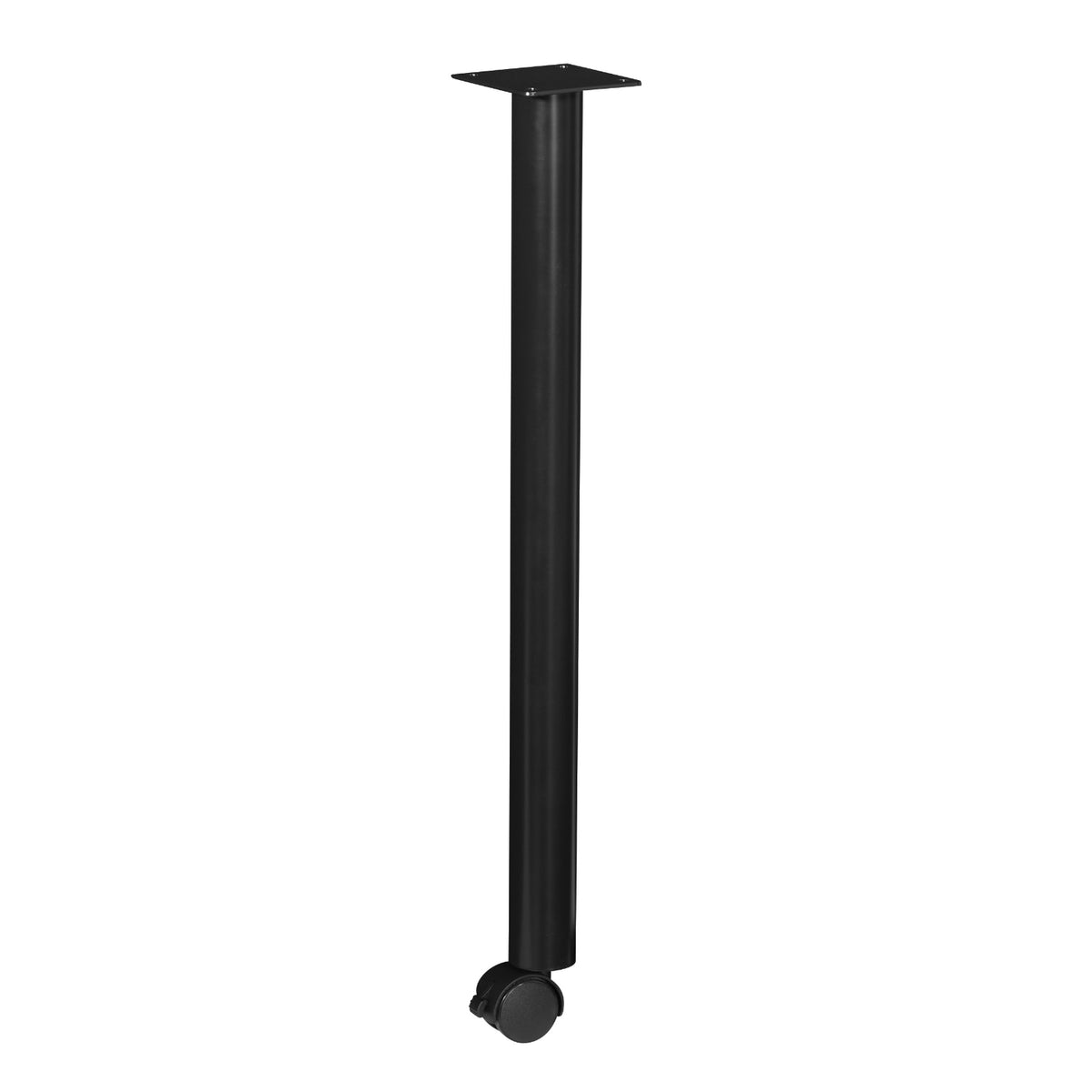 Post Legs with Casters for PWS Series 24" Deep Tops, Casters, Black, 4-Pack