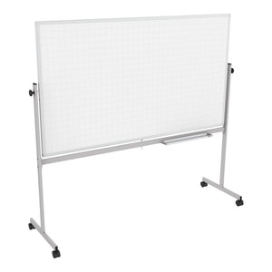 Mobile Double-Sided Magnetic Combination Ghost Grid/Whiteboard, 72" x 40"