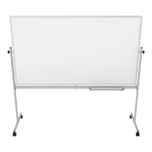 Mobile Double-Sided Magnetic Combination Ghost Grid/Whiteboard, 72" x 40"