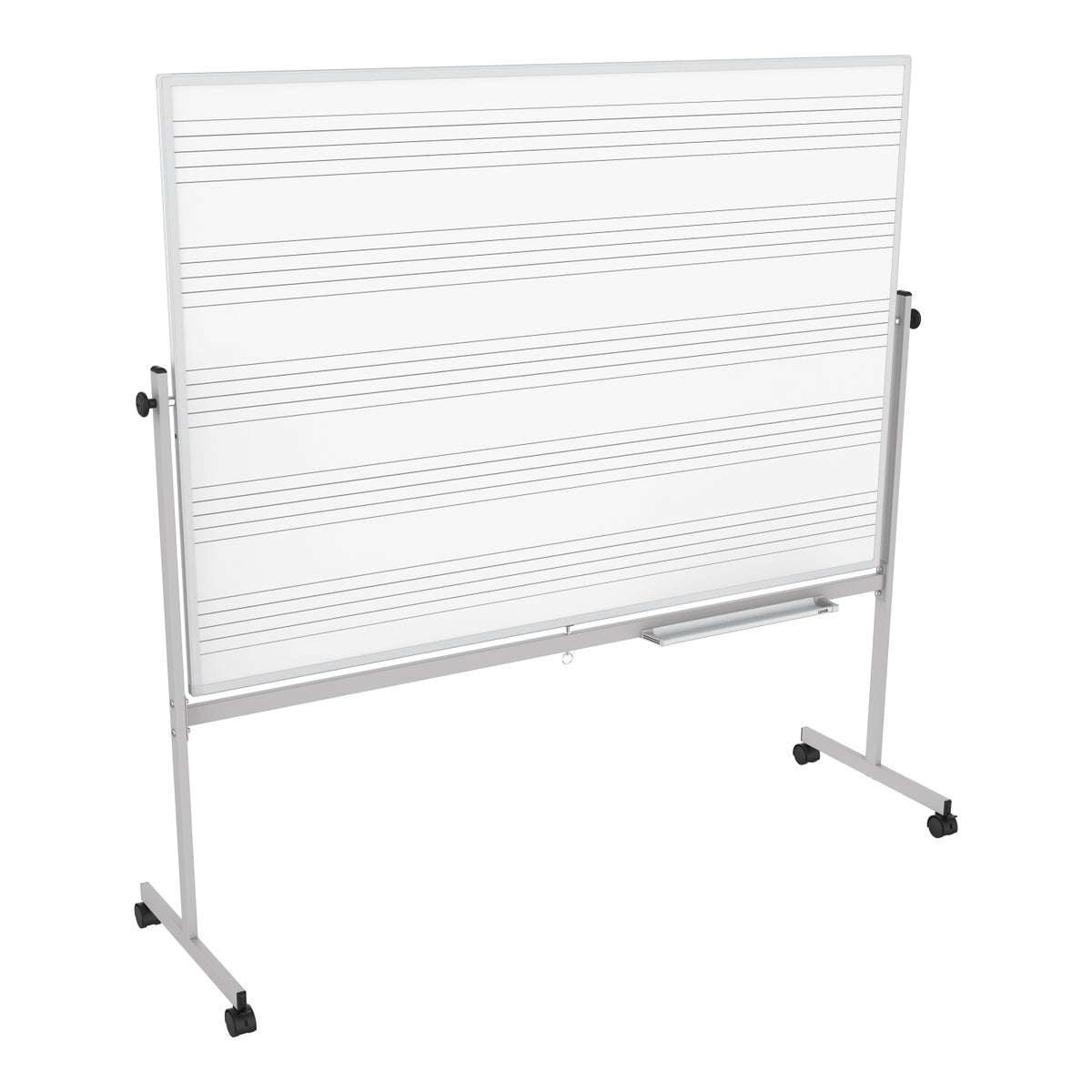 Mobile Double Sided Magnetic Music Whiteboard, 72" W x 48" H