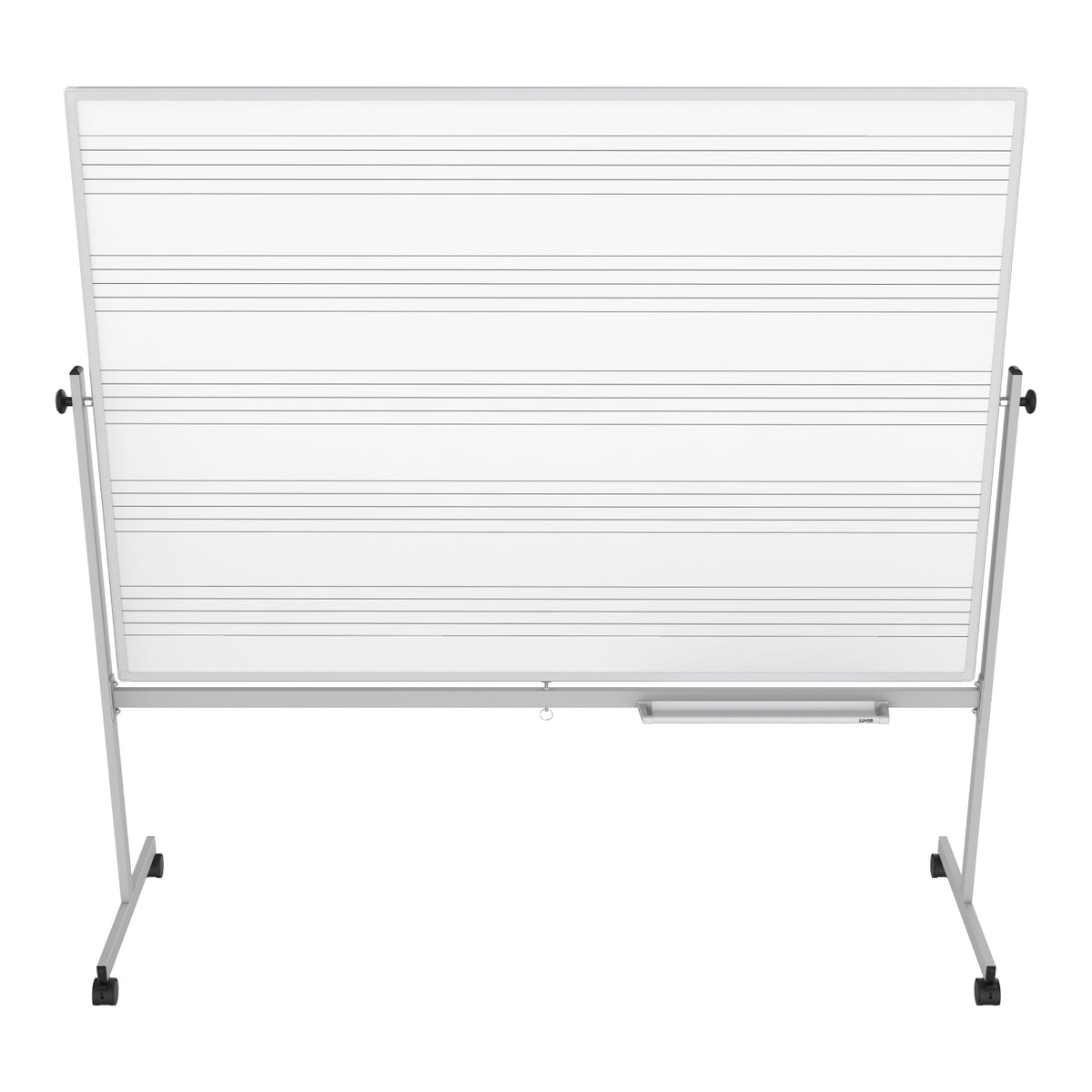 Mobile Double Sided Magnetic Music Whiteboard, 72" W x 48" H