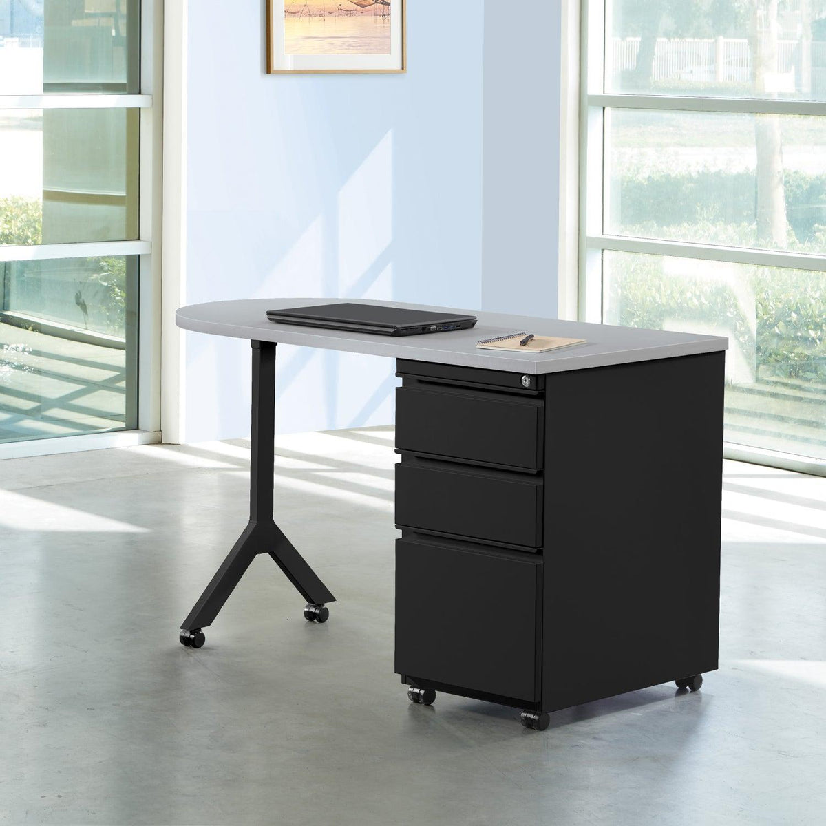 Mobile Metal Teachers Desk, 48" x 24"