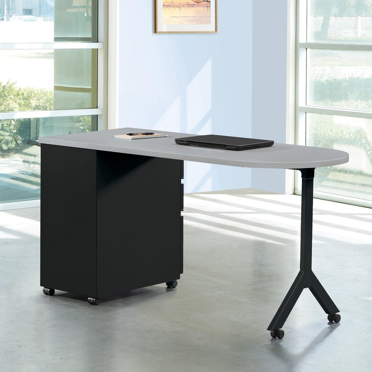 Mobile Metal Teachers Desk, 60" x 24"