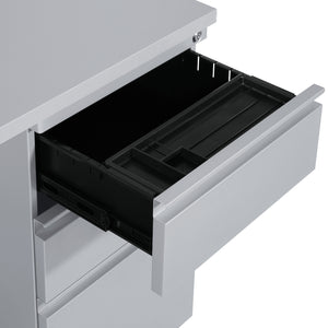 Mobile Metal Teachers Desk with Modesty Panel, 48" x 24",