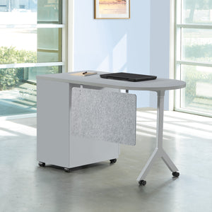 Mobile Metal Teachers Desk with Modesty Panel, 48" x 24",