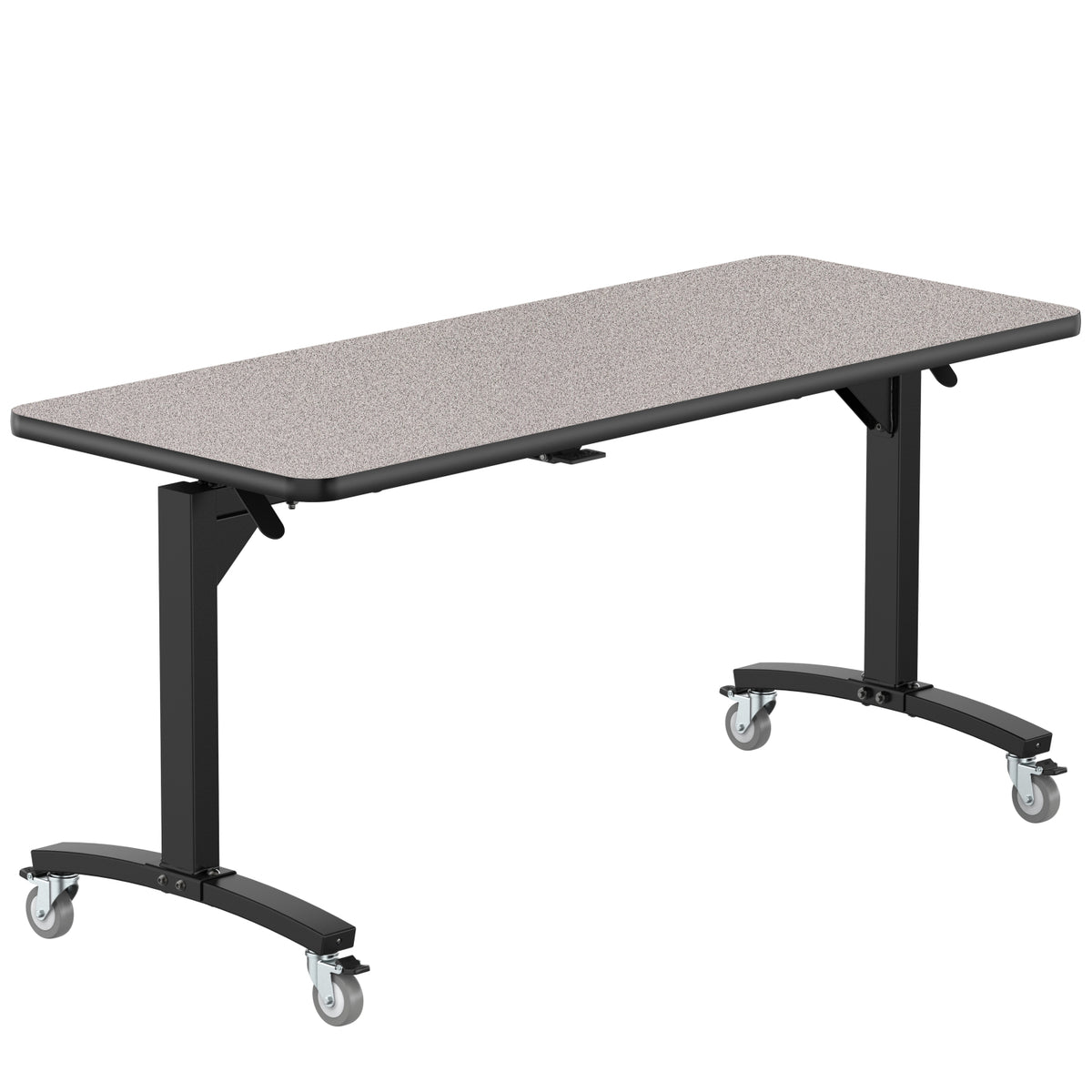 Rectangular Mobile Nesting Flipper Table, Particleboard Core, High Pressure Laminate Top with 3mm PVC Edge