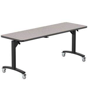 Rectangular Mobile Nesting Flipper Table, Particleboard Core, High Pressure Laminate Top with 3mm PVC Edge