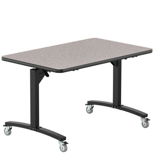 Rectangular Mobile Nesting Flipper Table, Particleboard Core, High Pressure Laminate Top with 3mm PVC Edge