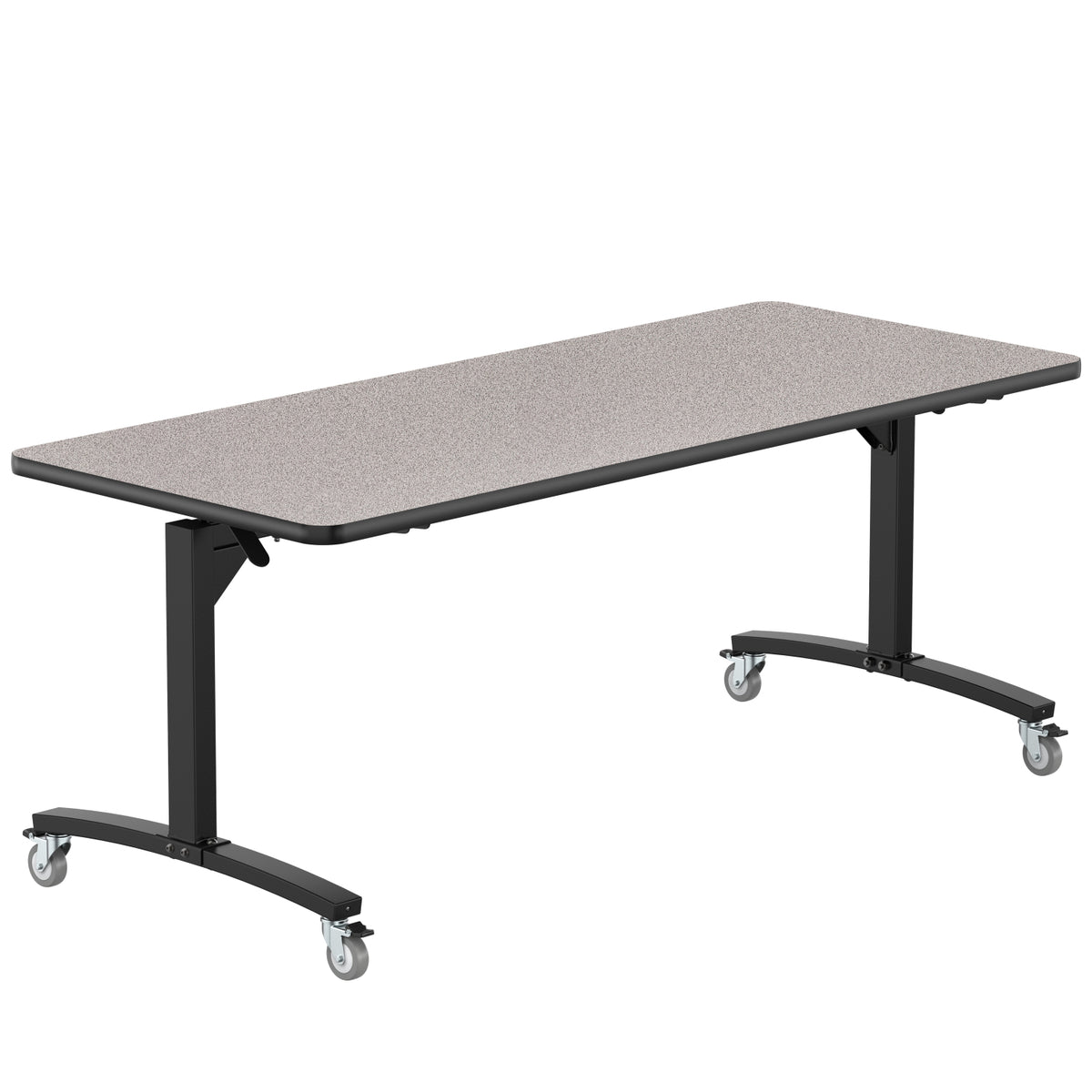 Rectangular Mobile Nesting Flipper Table, Particleboard Core, High Pressure Laminate Top with 3mm PVC Edge
