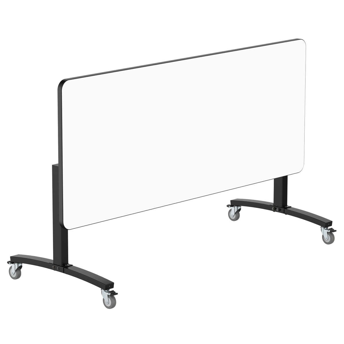 Rectangular Mobile Nesting Flipper Table, Particleboard Core, Whiteboard Top with 3mm PVC Edge