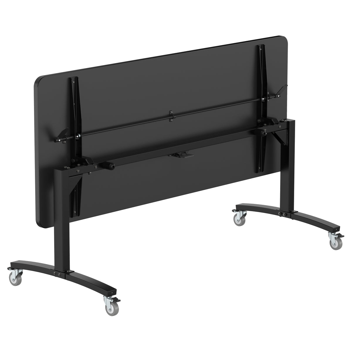 Rectangular Mobile Nesting Flipper Table, Particleboard Core, Whiteboard Top with 3mm PVC Edge