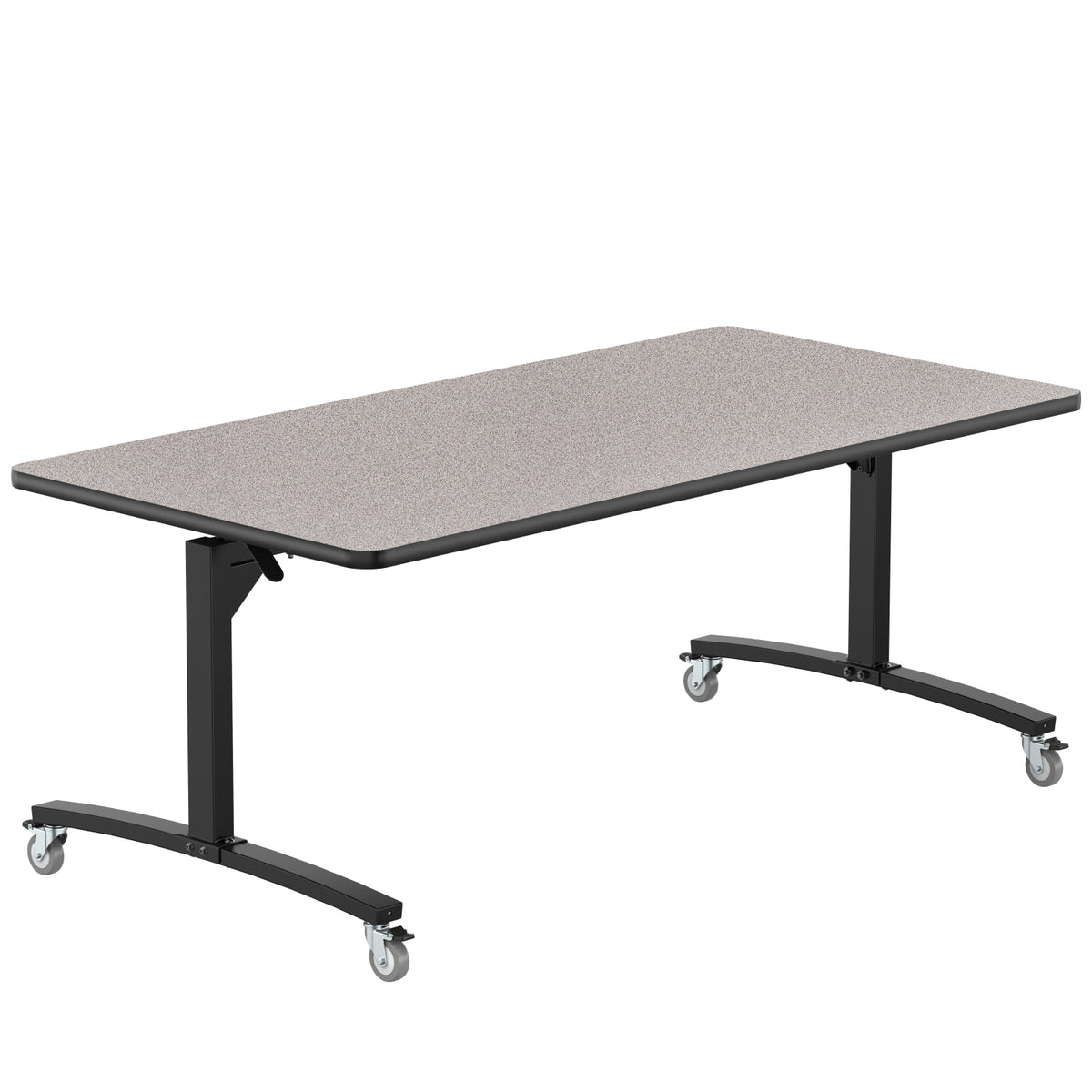 Rectangular Mobile Nesting Flipper Table, Particleboard Core, High Pressure Laminate Top with 3mm PVC Edge