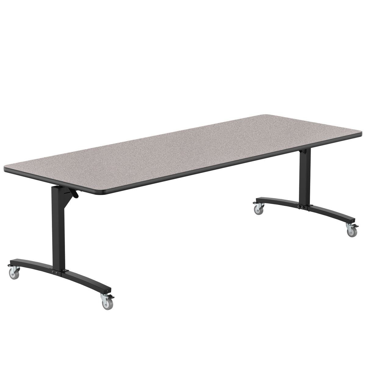 Rectangular Mobile Nesting Flipper Table, Particleboard Core, High Pressure Laminate Top with 3mm PVC Edge