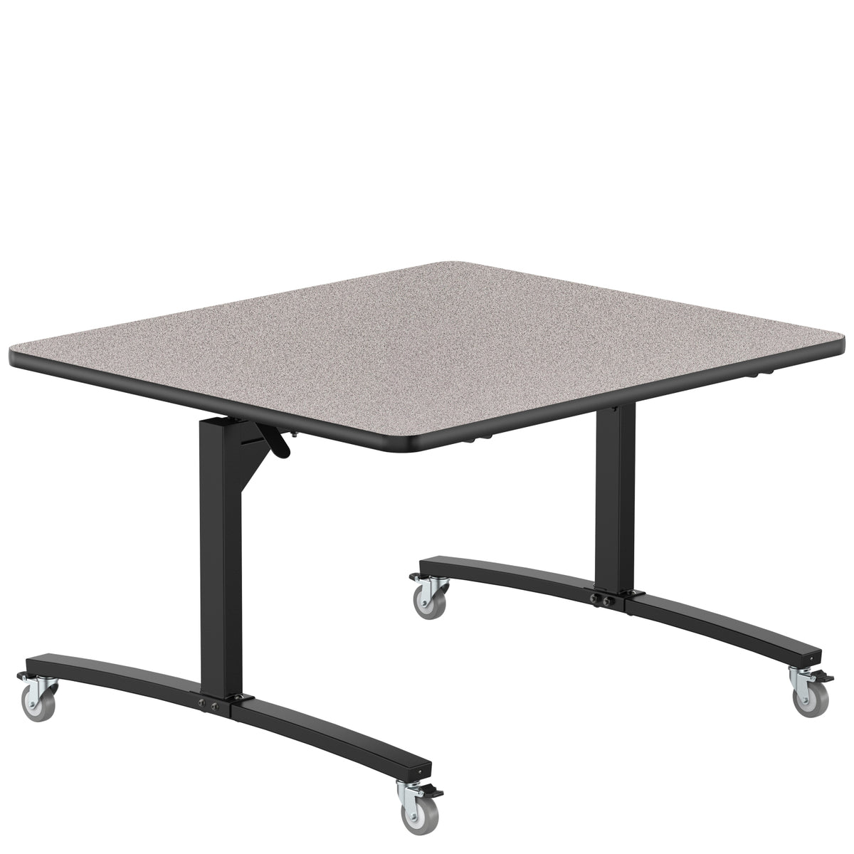 Rectangular Mobile Nesting Flipper Table, Particleboard Core, High Pressure Laminate Top with T-Mold Edge