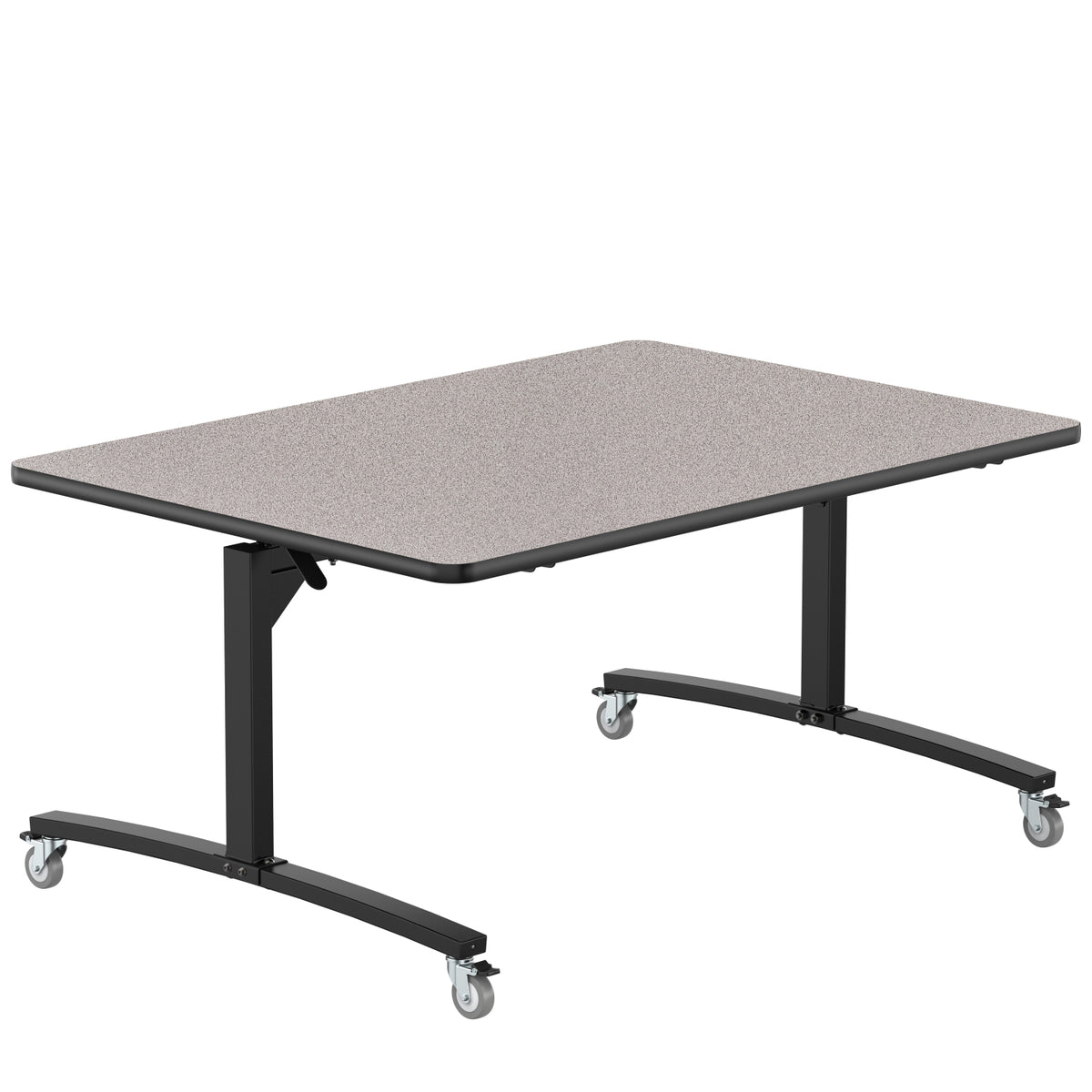 Rectangular Mobile Nesting Flipper Table, Particleboard Core, High Pressure Laminate Top with 3mm PVC Edge