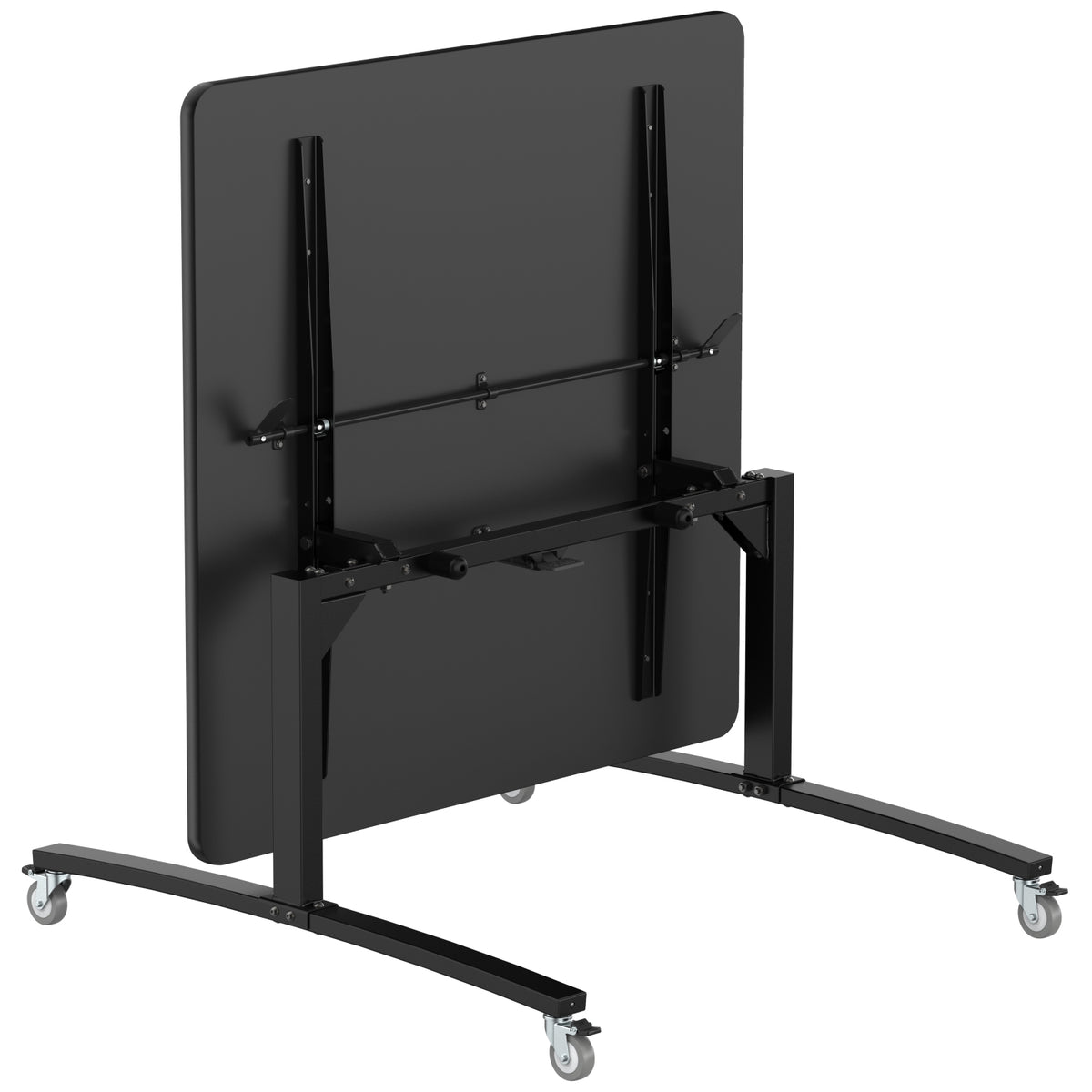 Square Mobile Nesting Flipper Table, 48" x 48", High Pressure Laminate Top with T-Mold Edge