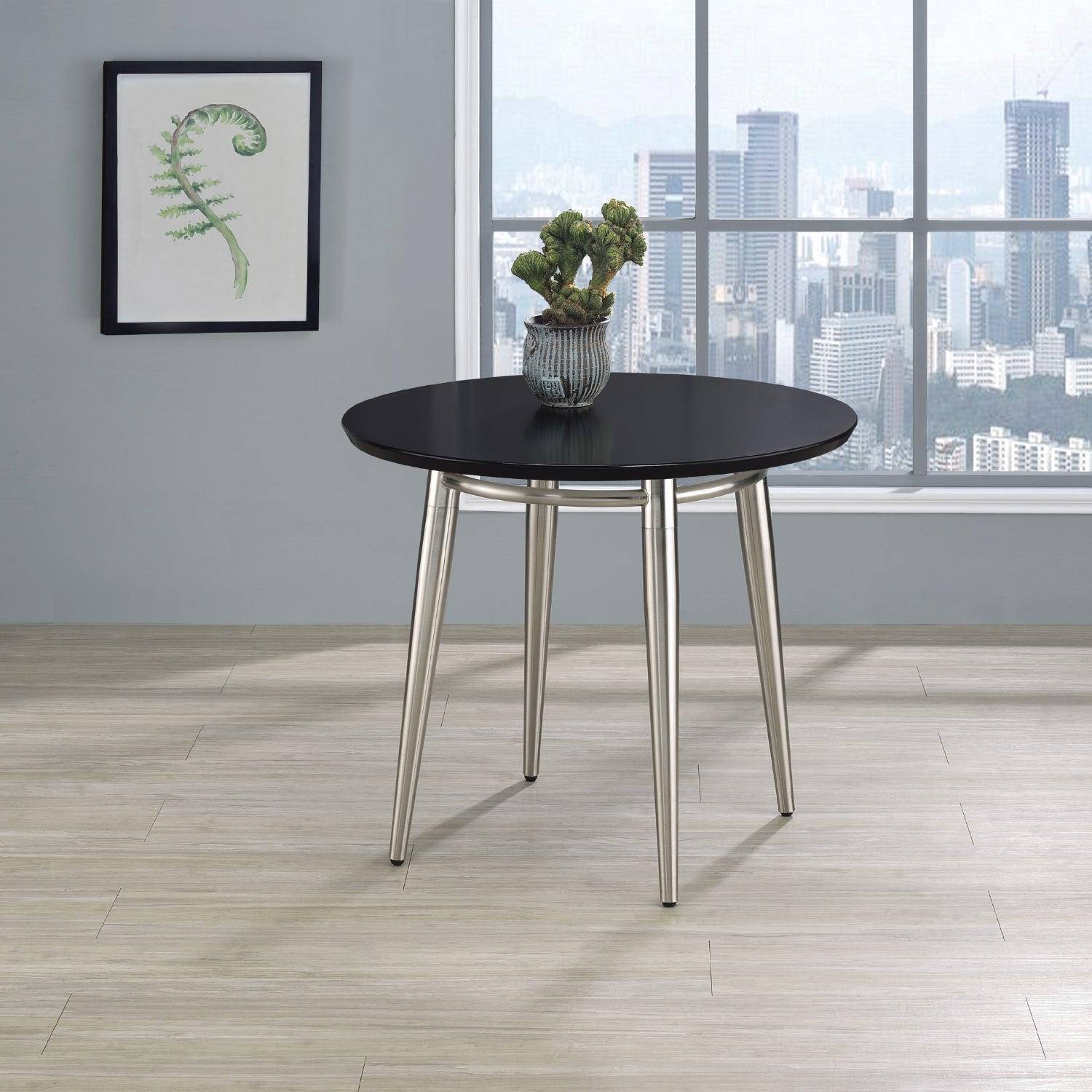 Brooklyn Round End Table with Black Top