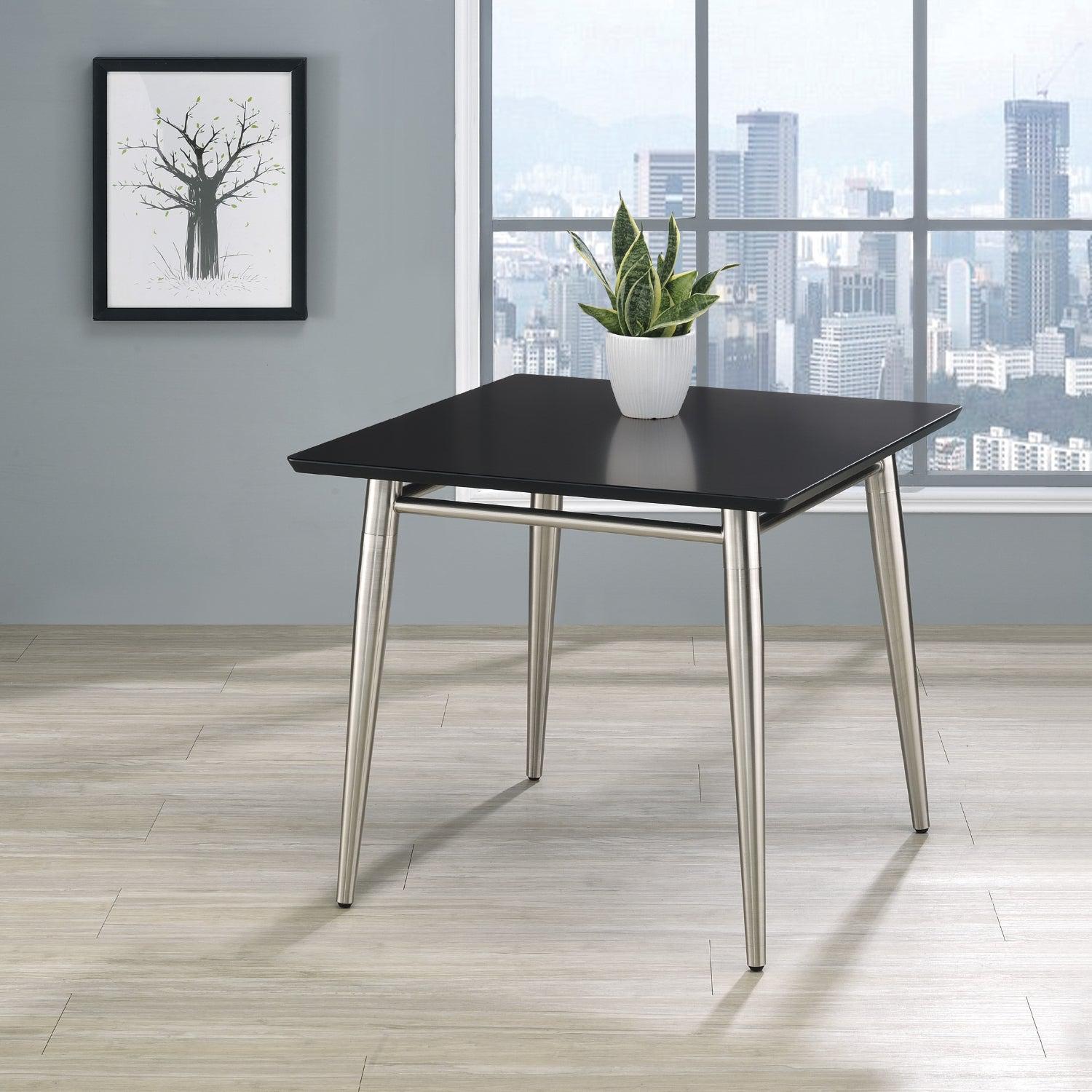 Brooklyn Square End Table with Black Top