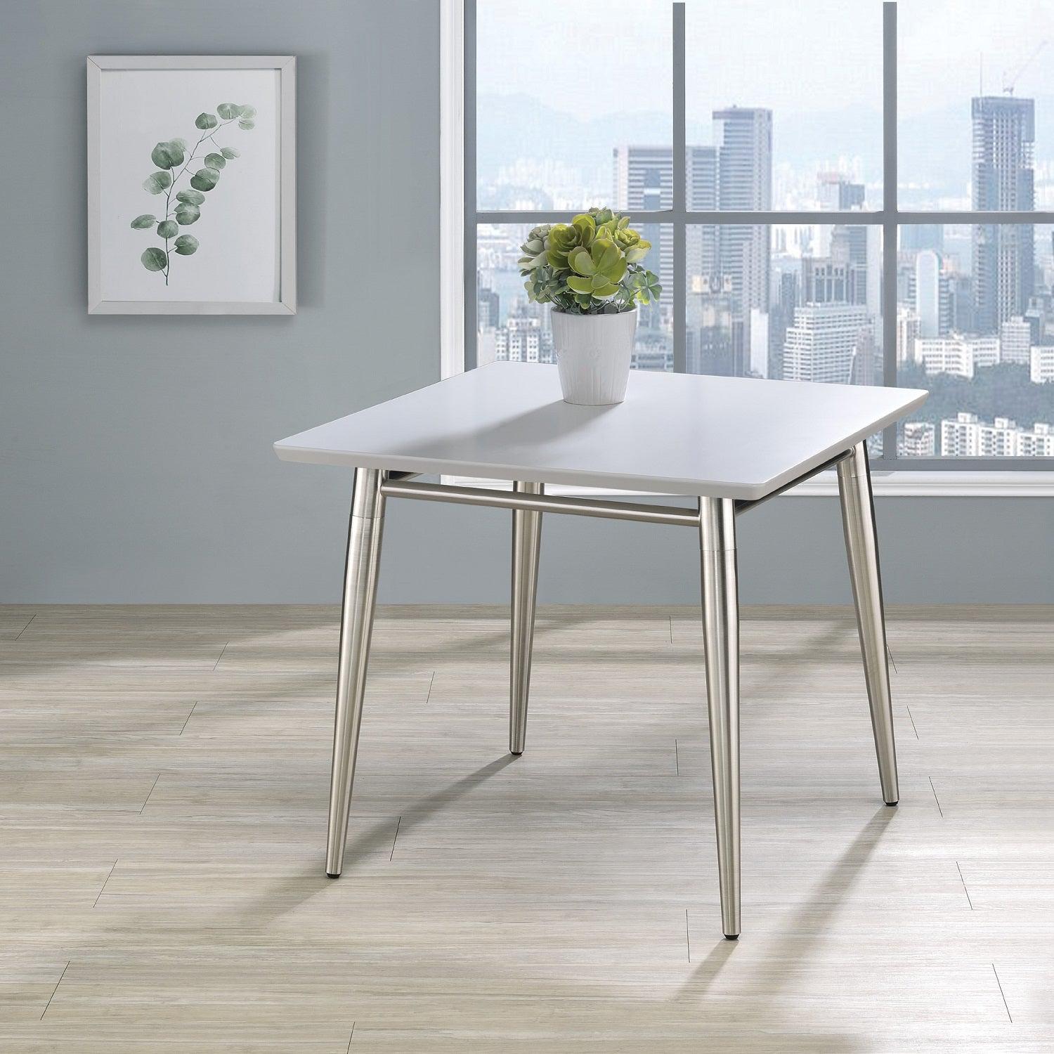 Brooklyn Square End Table with White Top