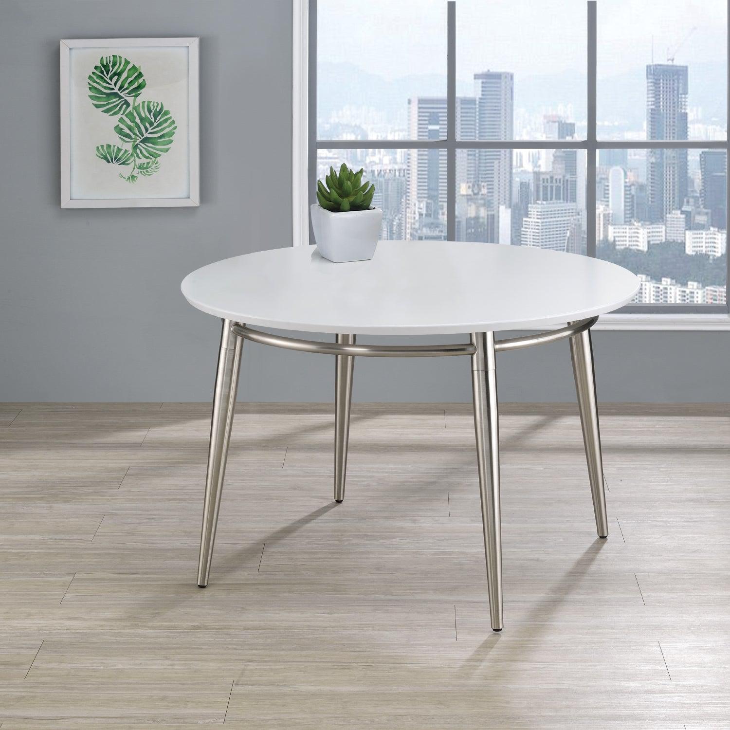 Brooklyn Round Coffee Table with White Top