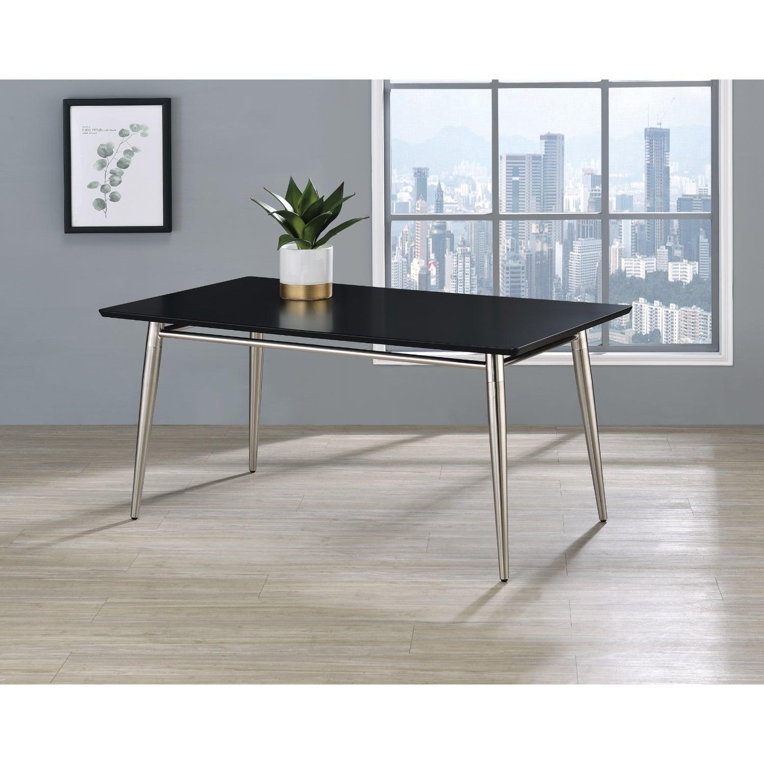 Brooklyn Rectangle Coffee Table with Black Top