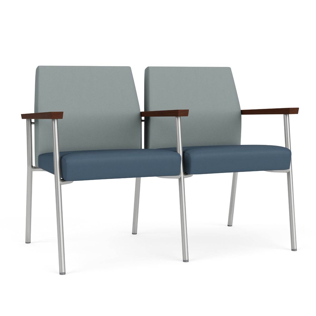 Mystic Guest Collection Reception Seating, 2 Seats with Center Arm, Standard Vinyl Upholstery, FREE SHIPPING