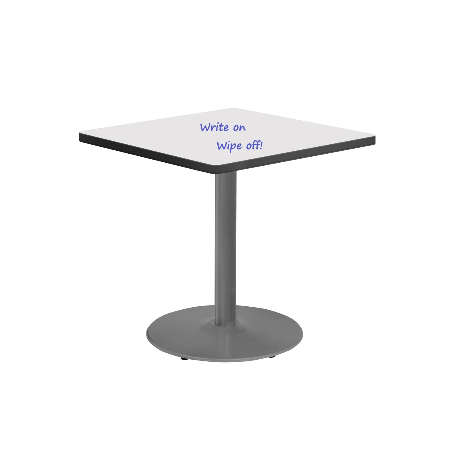 30" Square Sitting Height Café Table with Dry-Erase Whiteboard Top