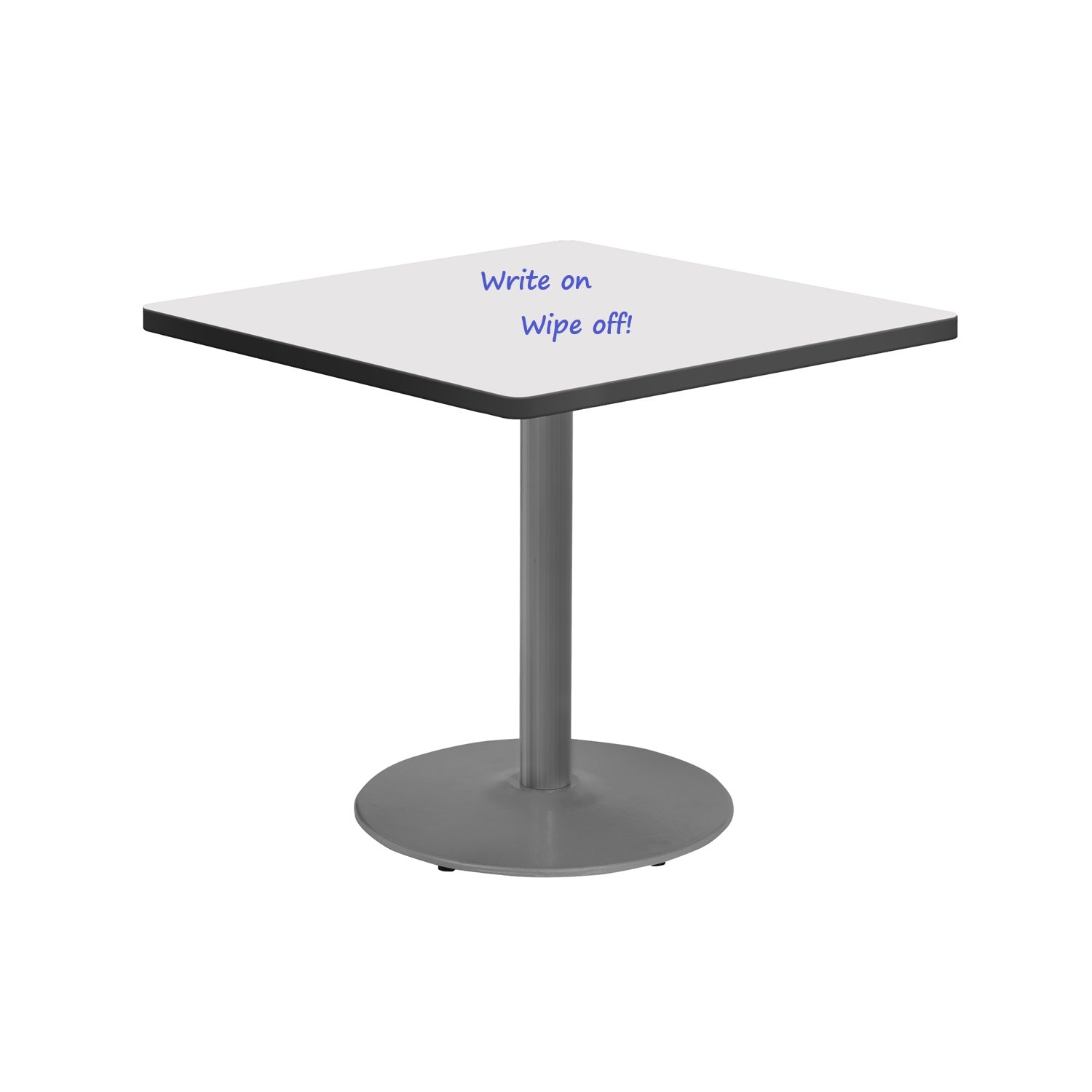 36" Square Sitting Height Café Table with Dry-Erase Whiteboard Top