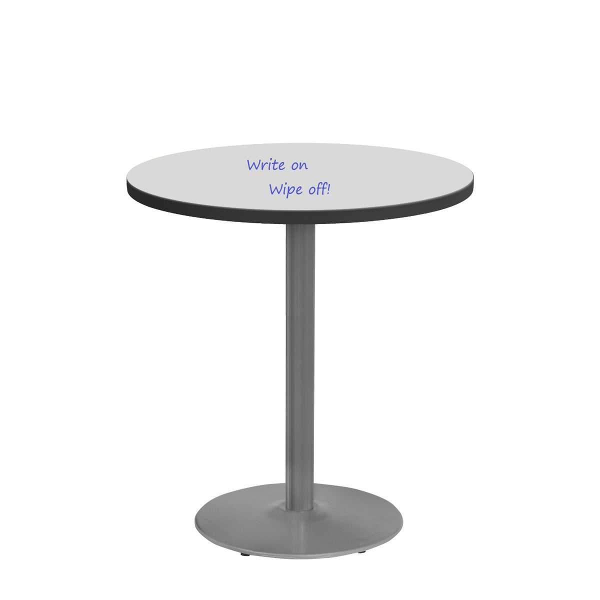 30" Round Standing Height Café Table with Dry-Erase Laminate Markerboard Top