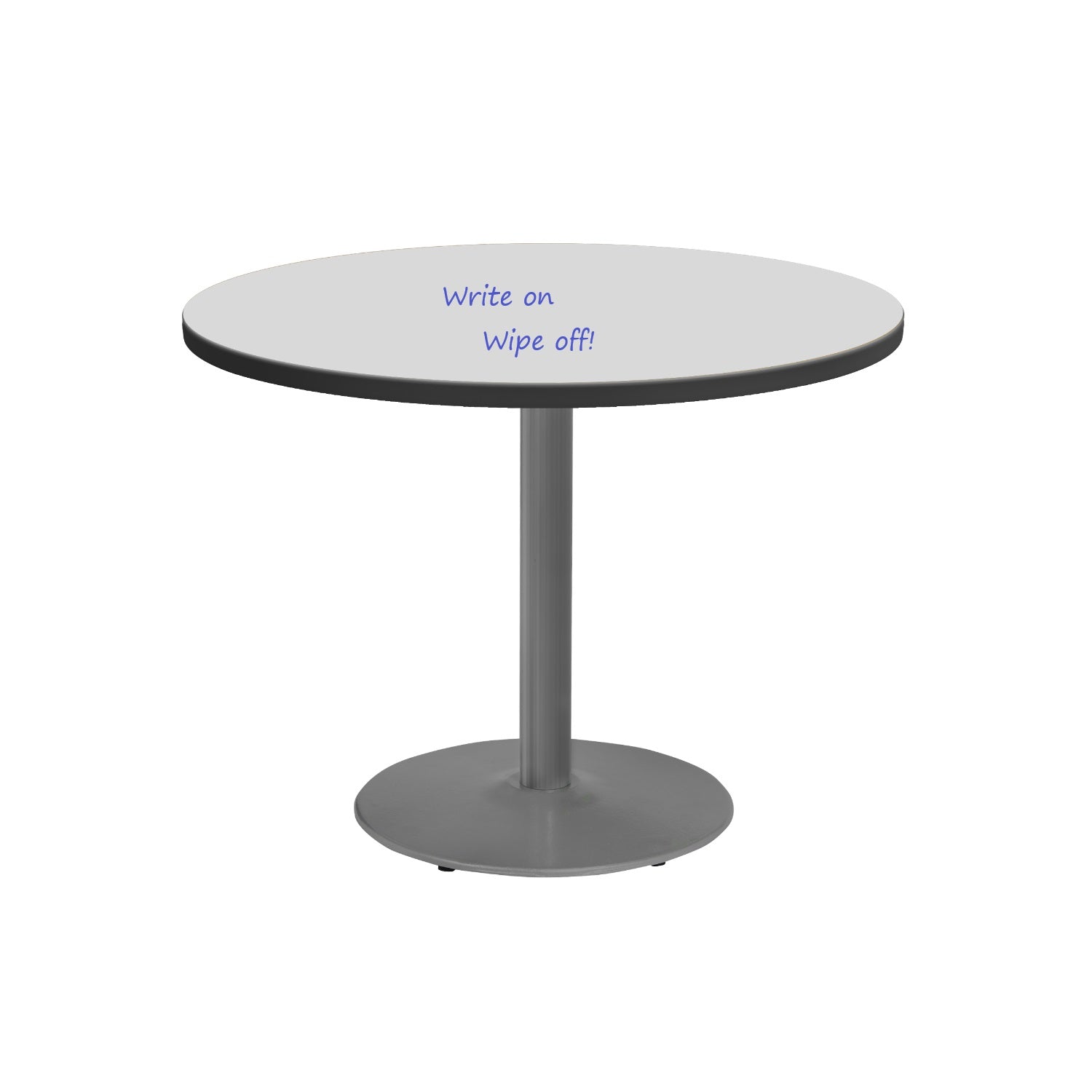 36" Round Sitting Height Café Table with Dry-Erase Whiteboard Top