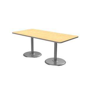 Dual Base Sitting Height 36" x 72" Rectangle Cafe Table