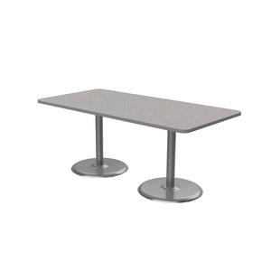 Dual Base Sitting Height 36" x 72" Rectangle Cafe Table