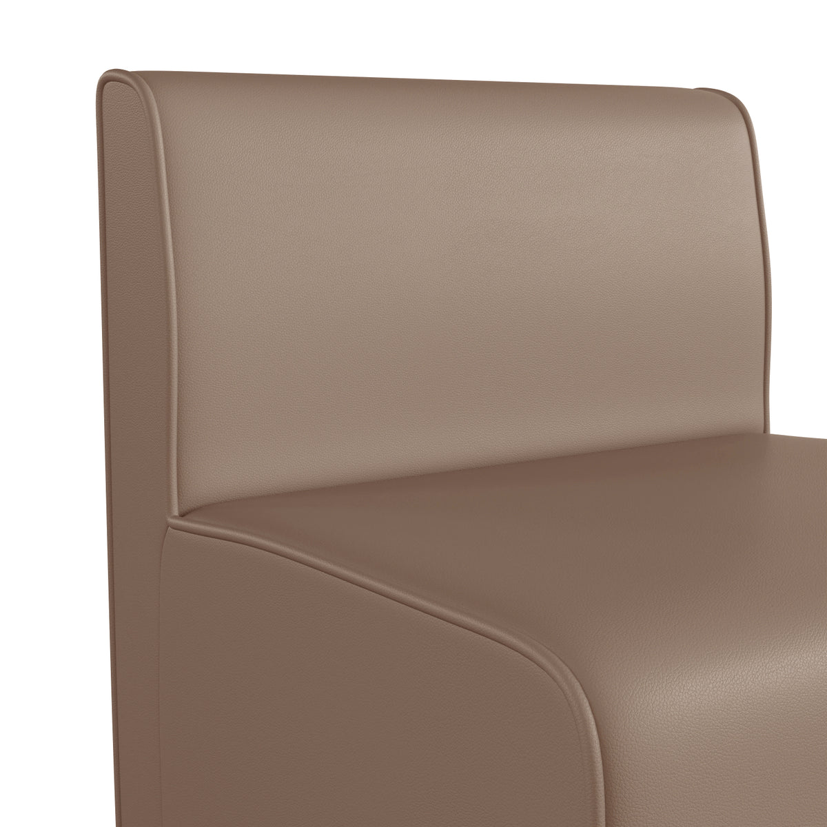 Bright Beginnings Commercial Grade Modular Classroom Soft Seating, Armless 1-Seater Sofa, Neutral Vinyl