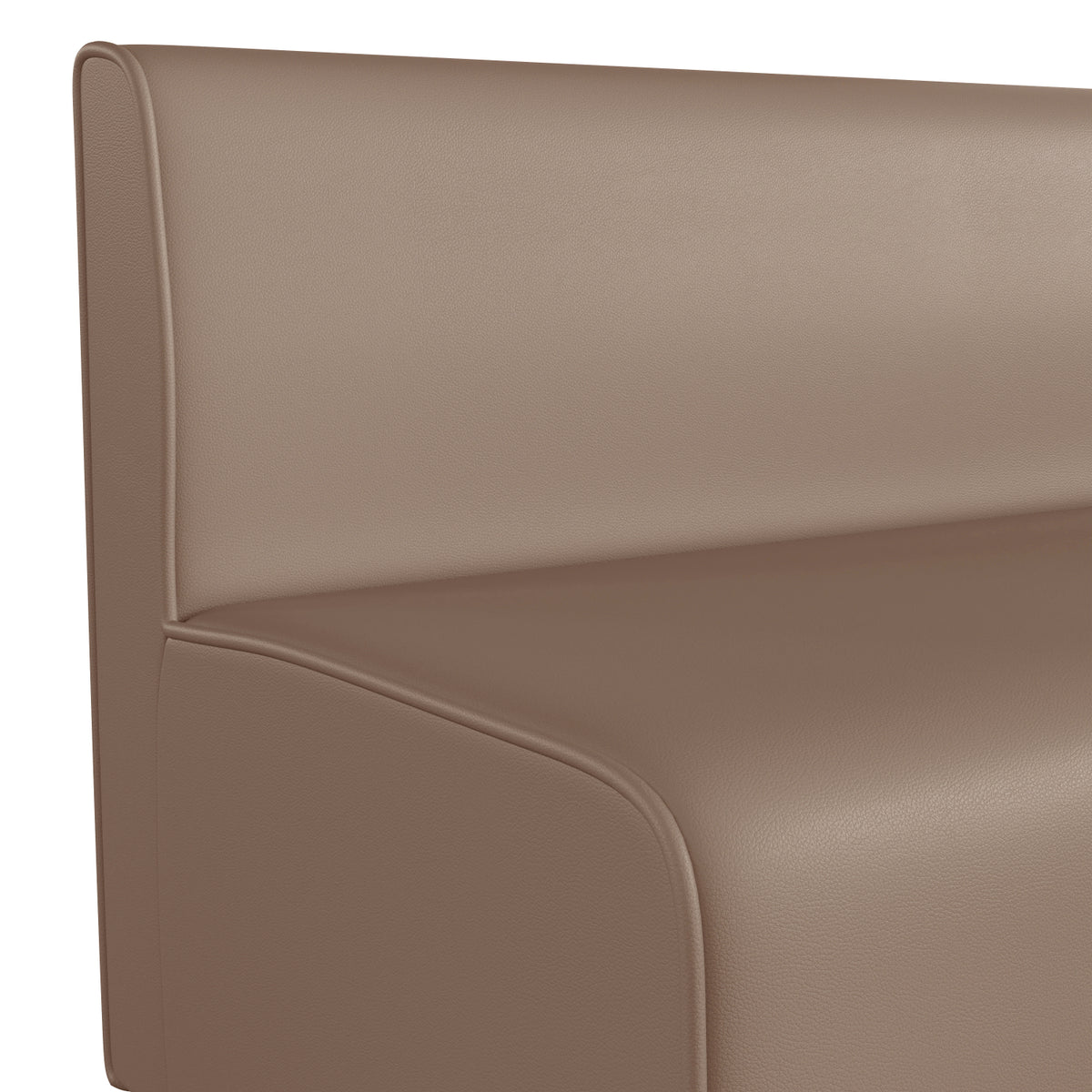 Bright Beginnings Commercial Grade Modular Classroom Soft Seating, Armless 2-Seater Sofa, Neutral Vinyl