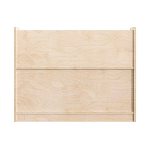 Bright Beginnings Commercial Grade Modular 2 Shelf Wooden Classroom Display Shelf, Natural Finish