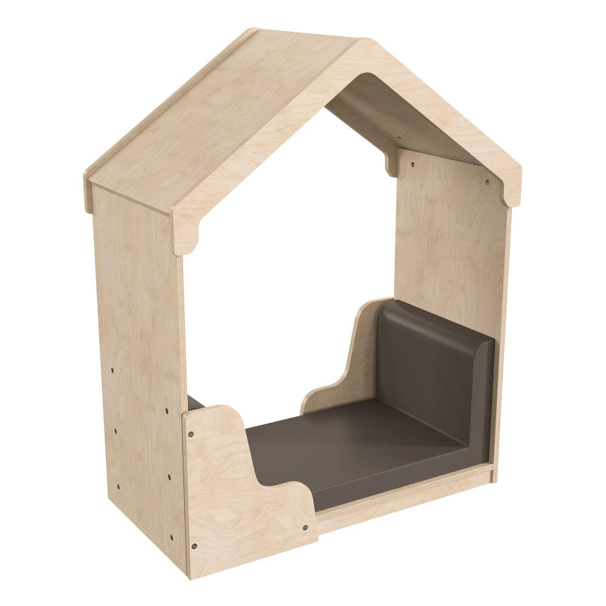 Bright Beginnings Commercial Grade Wooden Quiet Corner Reading Nook with Padded Soft Seating