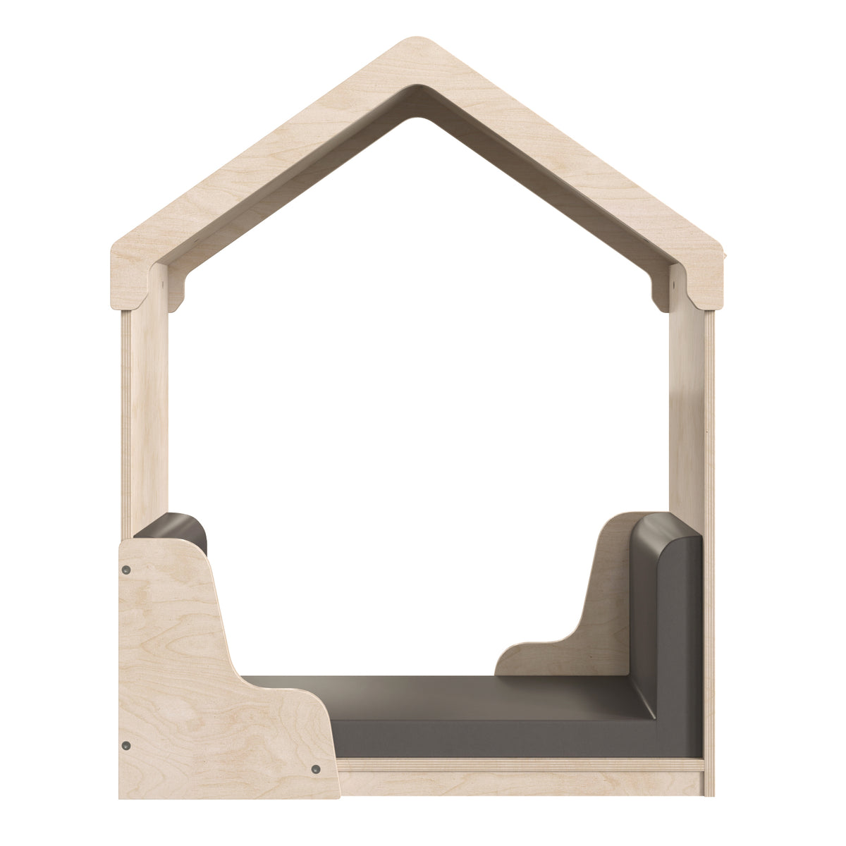 Bright Beginnings Commercial Grade Wooden Quiet Corner Reading Nook with Padded Soft Seating