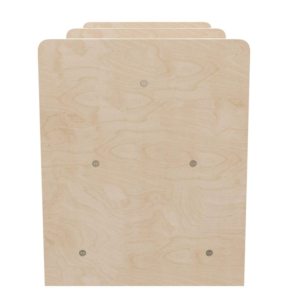 Bright Beginnings Commercial Grade Modular Double Sided 2 Tier Wooden Classroom Book Display Shelf with Transparent Storage Bin, Natural