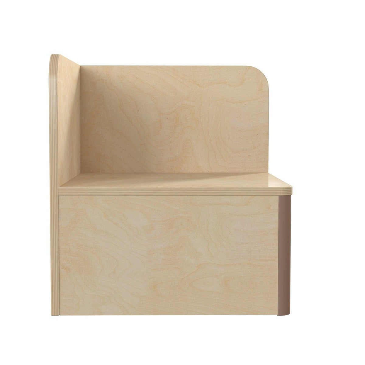Bright Beginnings Commercial Grade Modular Classroom Seating Wooden Corner Table, Natural Finish