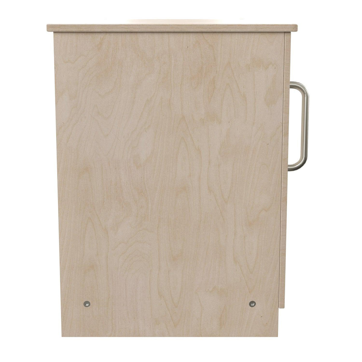 Bright Beginnings Commercial Grade Wooden Children's Kitchen Refrigerator with Integrated Storage